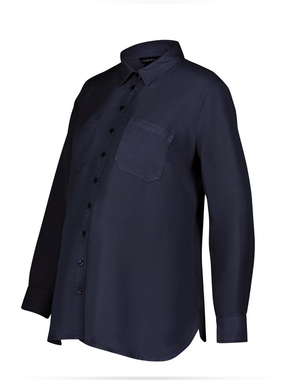 Isabella Oliver Raffa Chambray Maternity Shirt Navy Blue Size US Medium